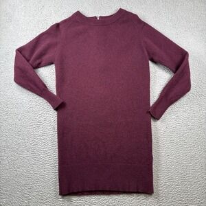 Wood Wood Sweater Dress Womens XS Pullover Long Sleeve Zip Back Merino Wool